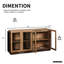 Buffet de 64 po avec grande capacité de rangement Errik-1252295559