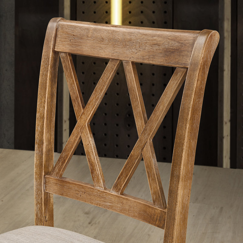 Ebbert 18'' H Upholstered Side Chair, Oak