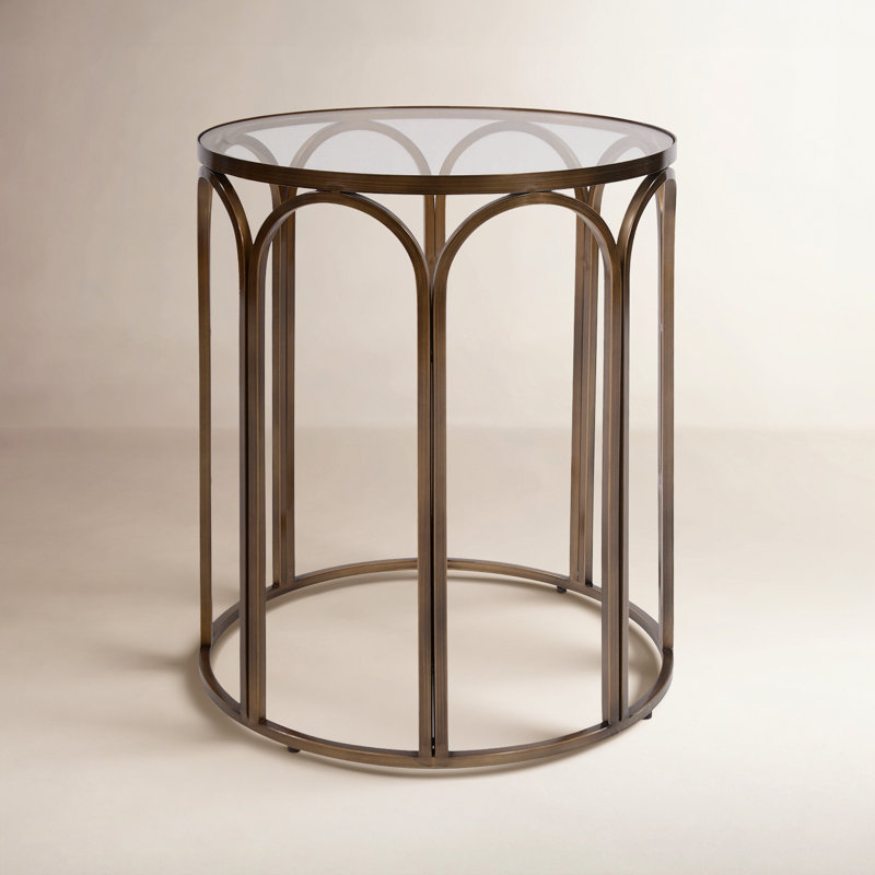Sione Glass Top End Table