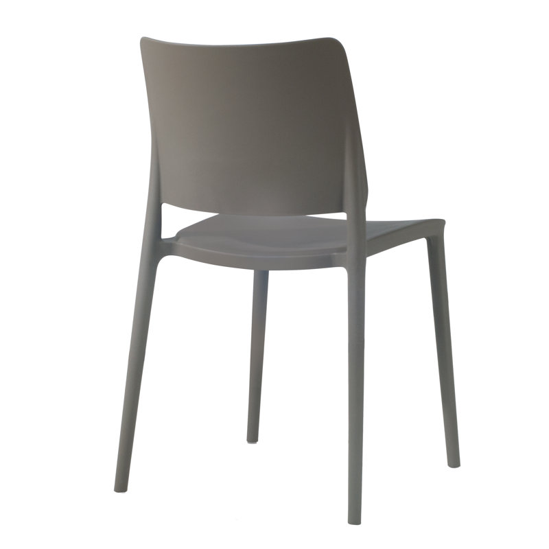 Maggiorina Stacking Patio Dining Side Chair, Taupe