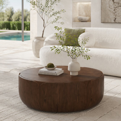 35.63" Magnesium Oxide Round Outdoor Indoor Coffee Table
