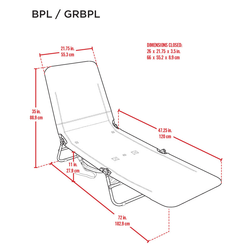 Chaise longue pliante portative Rio Beach