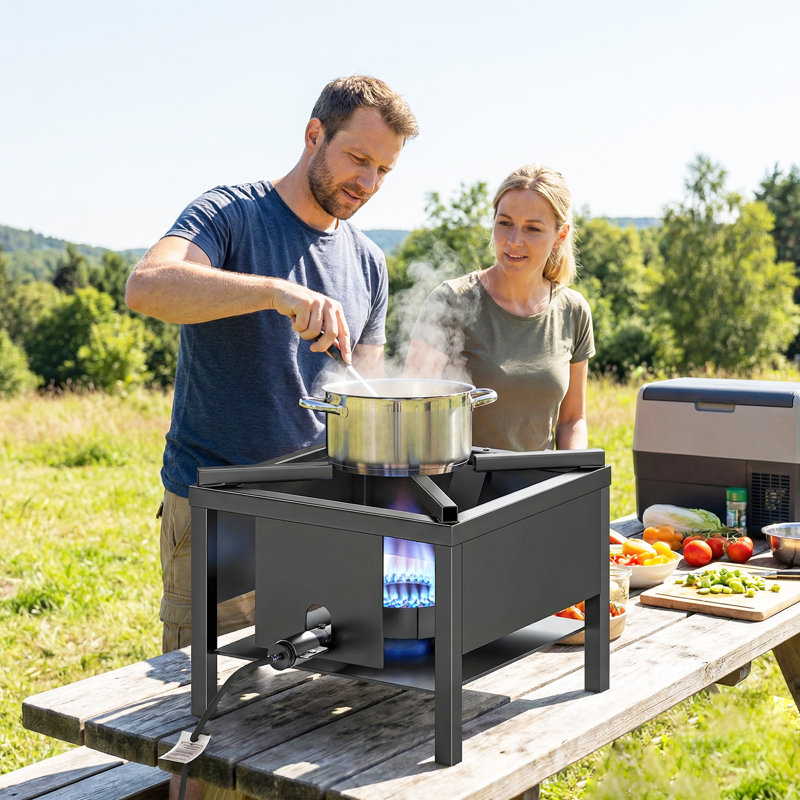 Poêle, cuisinière au propane haute pression 65 000 BTU, noir