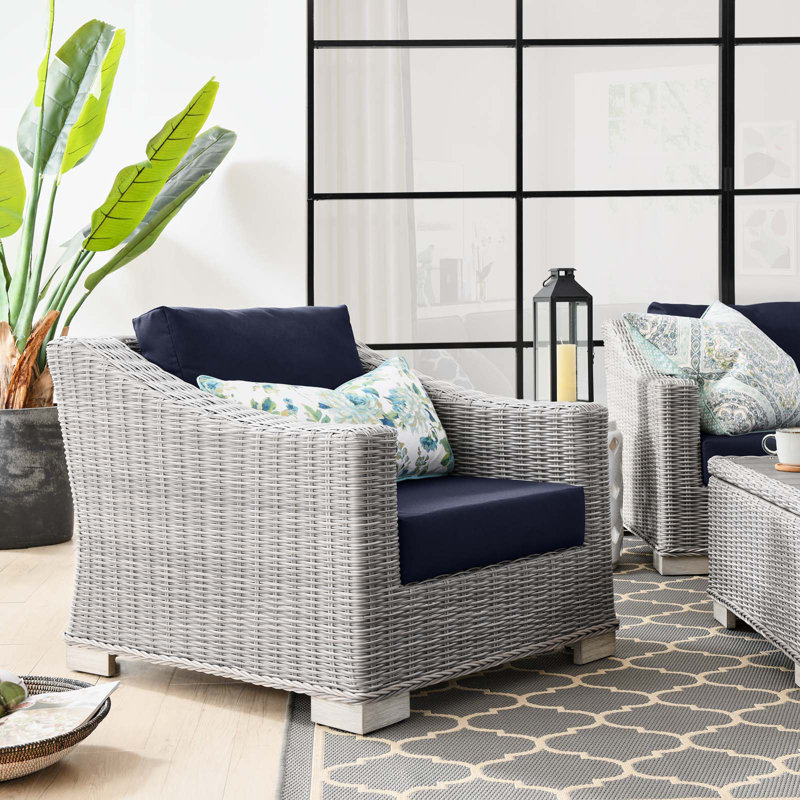 Fauteuil Modway Conway, Sunbrella® bleu marine