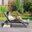 Chaise méridienne inclinable avec coussin Chagoya-517725216