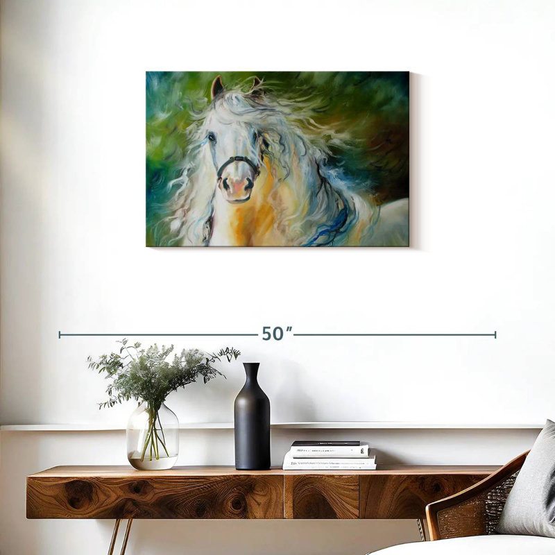 White Cloud The Andalusian Stallion, 20" H x 30" W