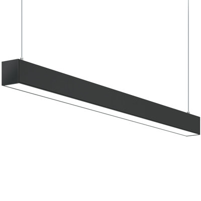 Barrina 5568 Dip Switch Series 4ft Led Linear Light, 2nd-generation, Seamless Connection, 30/36/45w, Color Changeable 2700k/4000k/5000k, Linkable Light Fixture For Office And Shop, Black, 1 Pack