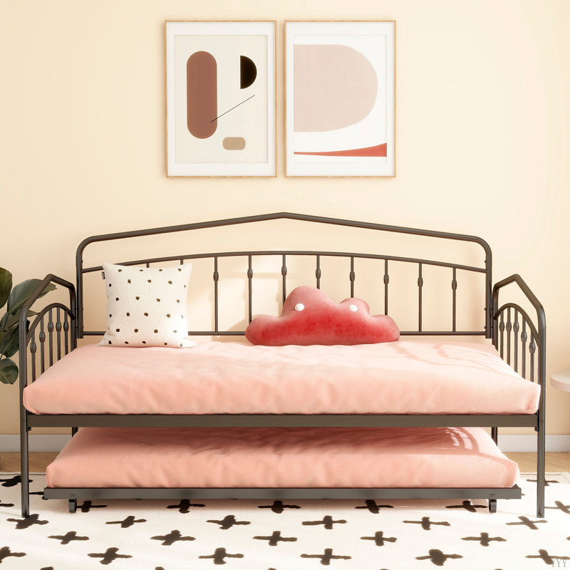 Fox Twin Daybed With Twin Trundle, Black