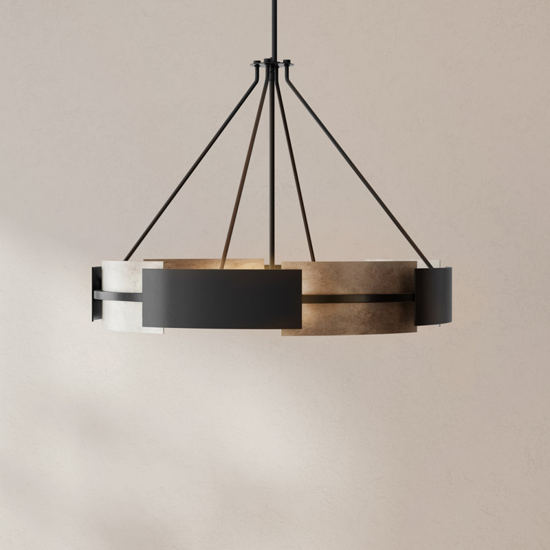 Luminaire suspendu cylindrique à 6 lumières Shalie