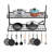26 Inch Wall Mounted Hanging Pot Rack with 10 Hooks