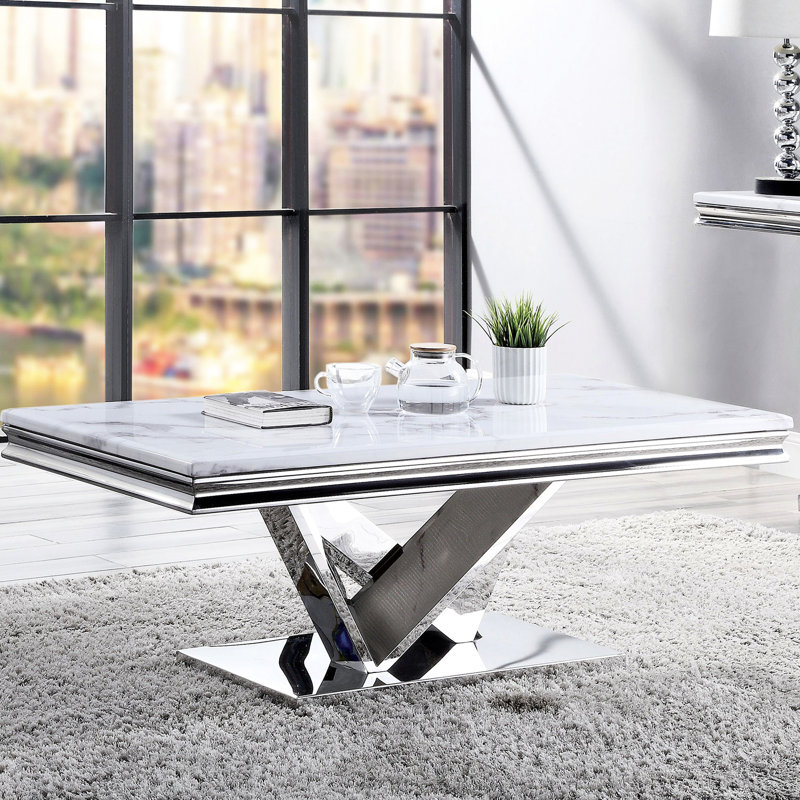 Table basse l 50,6 po Glam, chrome