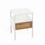Table de bout en rotin 15,75 po, table de chevet