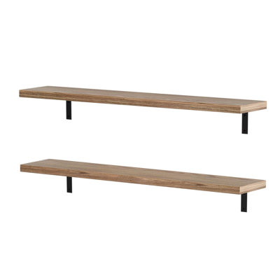 Cordasia 2 Piece Paulownia Floating Shelf