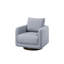Fauteuil pivotant rembourré en tissu Grey Boucle