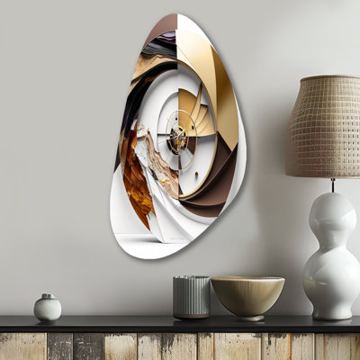 Dadrianna - Abstract Spirals Fall Shape Assymterical Metal Wall Art