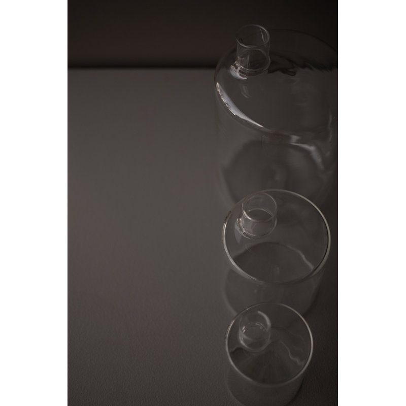 Juhani Glass Table Vase, 4.72" H x 2.76" W x 2.76" D