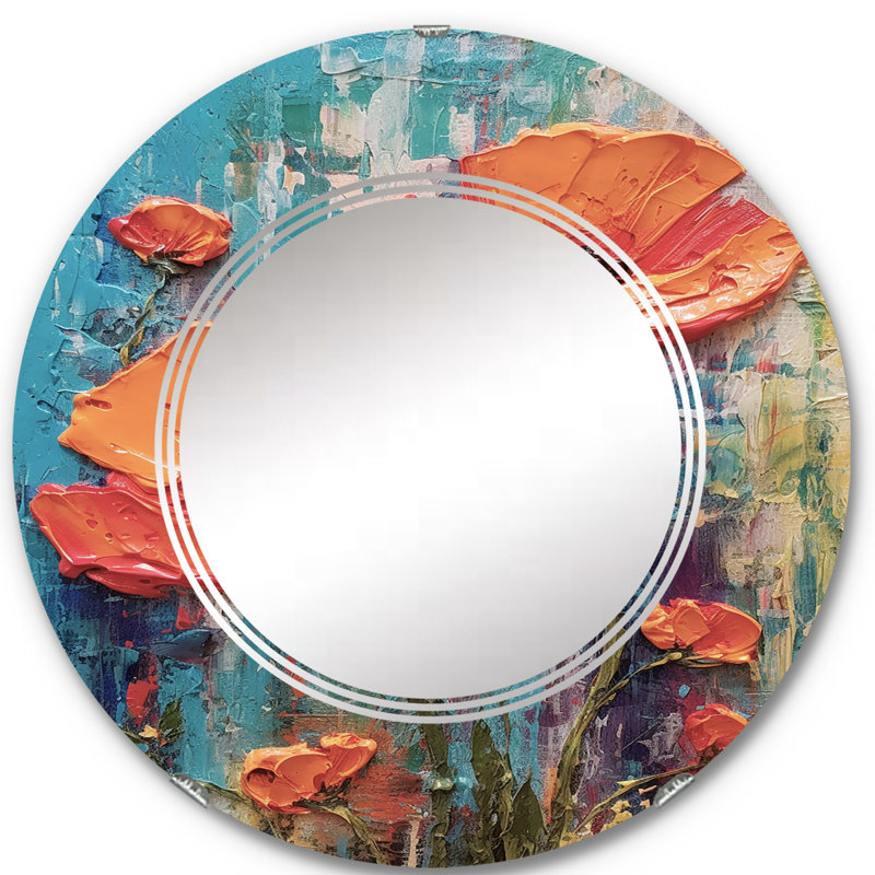 Miroir mural rond Oarsman, 24 po x 24 po
