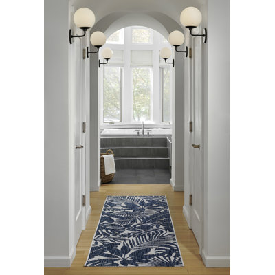 Tapis intérieur / extérieur bleu / beige Villa Villa