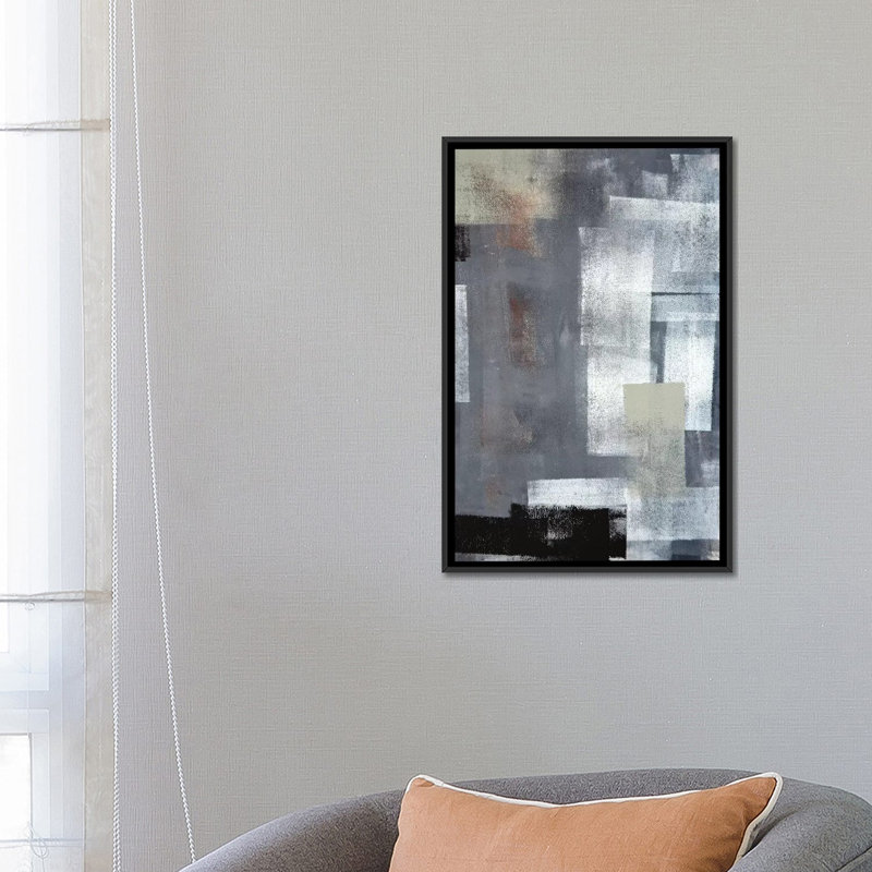 « stack it up », impression sur toile, H 26 po x l 18 po x P 1,5 po, Toile avec cadre noir, Pas de tapis