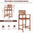 Costway Acacia Outdoor 29'' Bar Stool