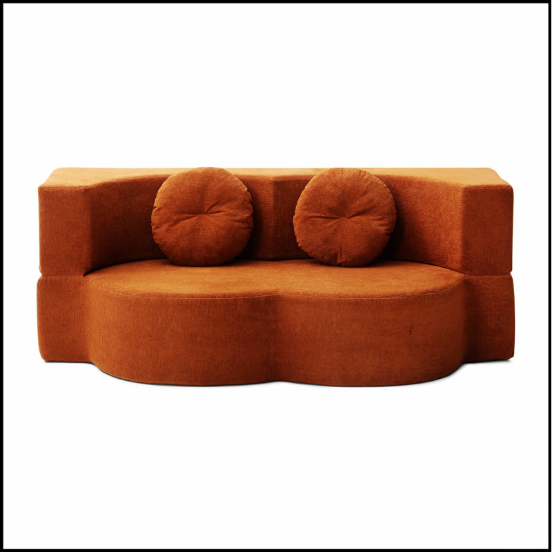 Canapé-lit 2 en 1 pliant avec coussin, canapé-lit simple pour le salon, un invité, un bureau, un appartement, aucun assemblage requis