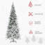 Arbre de Noël artificiel pin enneigé 9 pi avec branches réalistes et 1159 pointes, vert