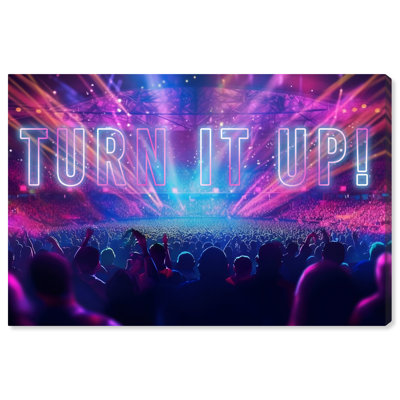 Turn It Up Galaxy Neon Man Cave Wall Art by Notoriart