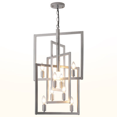 8 - Light Dimmable Geometric Chandelier