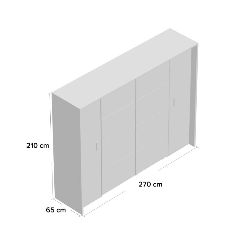 Boadle 4 Door Manufactured Wood Wardrobe