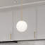 Luminaire suspendu en laiton et noir mat à 1 lumière Griest