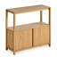 Open Plan Solid Wood Etagere Bookcase-805793183