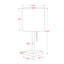 Lampe de table 2 lumières avec port USB et métal noir April H 16,48 po x l 6,86 po x P 6,72 po