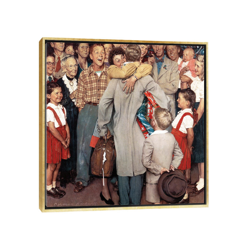 Christmas Homecoming - reproduction d'art murale - toile encadrée, H 26 po x l 26 po, Impression encadrée sans passe-partout
