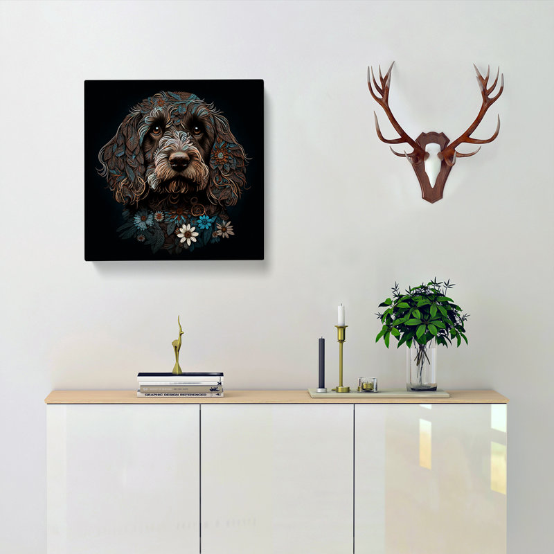 Cockapoo Paisley Art - Wrapped Canvas