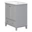 Ensemble de meuble-lavabo 30 po avec lavabo Panura, armoire de salle de bain multifonctionnelle avec portes et tiroir, structure solide et panneau de fibres à densité moyenne