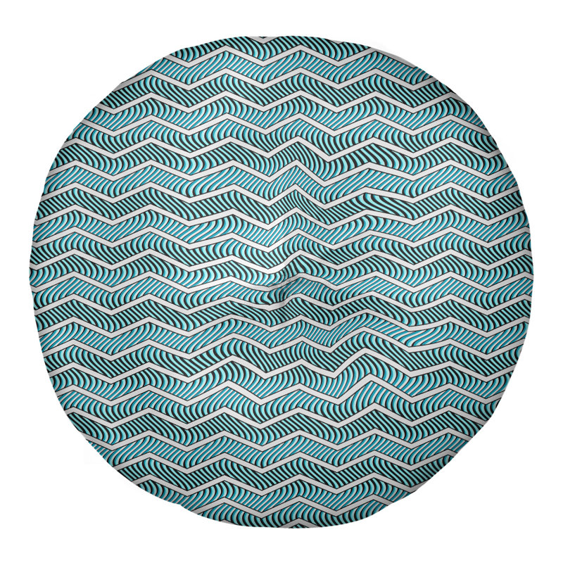 Coussin Rhonda, 26 x 26, Bleu sarcelle