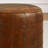 Archer 16.14"W Tufted Full-Grain Genuine Leather Upholstered Round Ottoman Footrest Pouf-737218435
