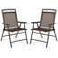 Ensemble de 2 chaises de patio pliantes avec accoudoirs