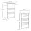 HOMCOM Clothes Airer Foldable with Wheels White-124279204
