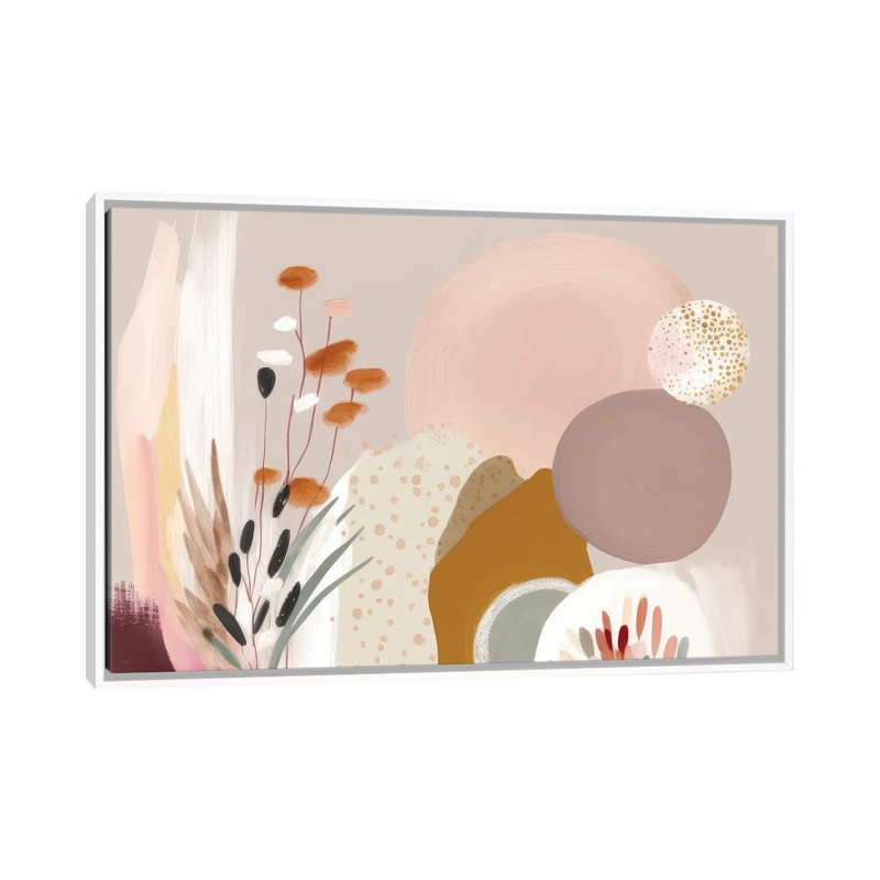 Beautiful Nature Forms, White Floater Framed Canvas, 18" H x 26" W x 1.5" D, No Mat