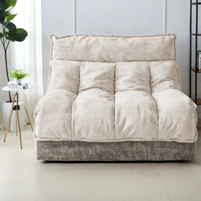 Canapé d'angle Compression Cloud, chenille beige 115 cm, fauteuil moderne pour la maison