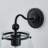 1-light Black Glass Wall Sconce
