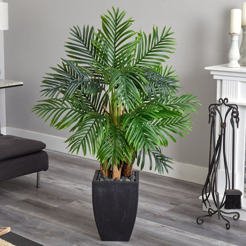 60'' Faux Palm Tree in Earthenware Planter