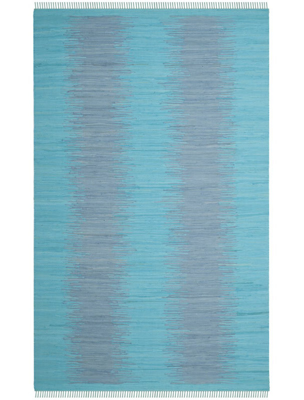 Cayman Hand Woven Cotton Abstract Rug, Rectangle 4' x 6'