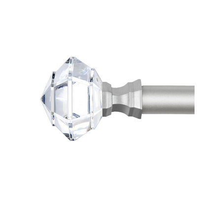 Curtain Pole 80 To 148Cm, Curtain Poles For Eyelet Curtains, Acrylic Diamond Decorative