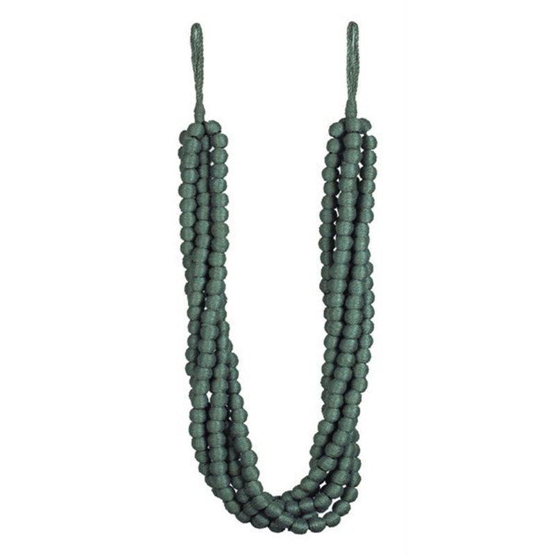 Chika 40% Abaca, 40% Jute, 20% Rayon 3'' Curtain Tieback, Teal