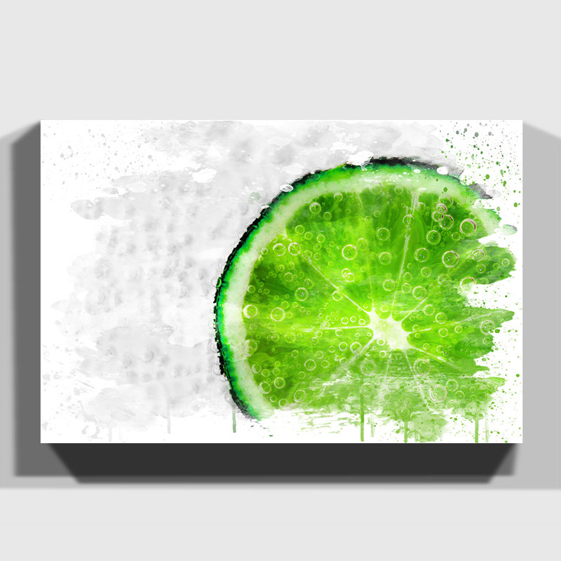 Lime with Tonic - Wall Art, 40cm H x 60cm W, Wrapped Canvas