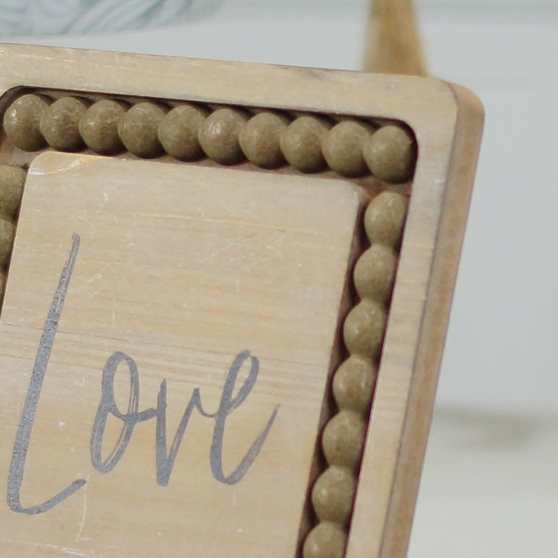 Signe d'amour en bois 8 po.