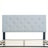 Button tufted linen upholstered modern platform bed, queen size, no box spring needed, wood slat support, cool gray