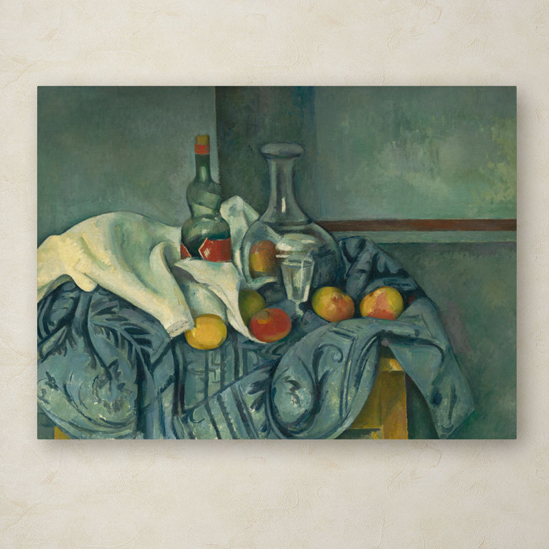 «The Peppermint Bottle 1893-95» par Paul Cezanne - reproduction d'art sur toile, H 18 po x l 24 po x P 2 po